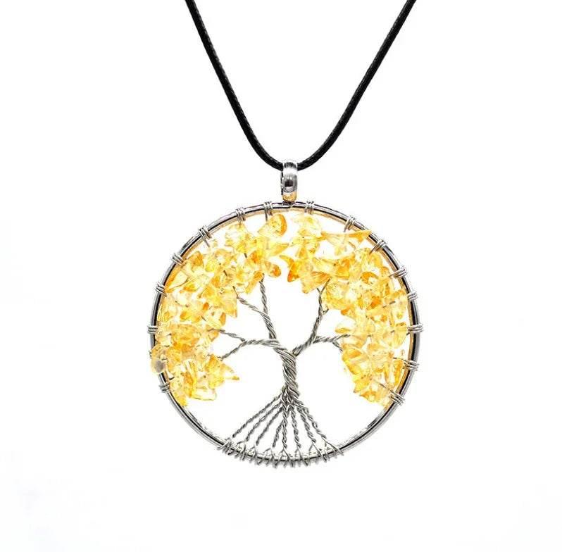 Tree of Life Pendant Necklace – Natural Stone - ZA-Zola