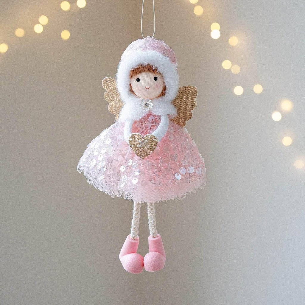 Christmas Angel Girl Pendant Winter Mesh Big Eyes Décor - ZA-Zola