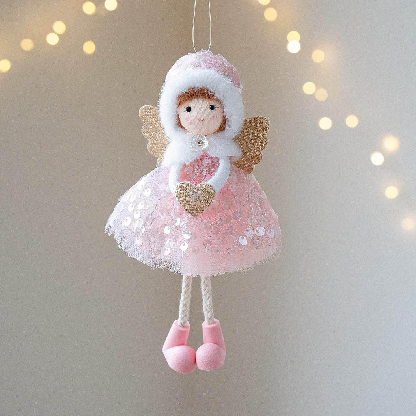 Christmas Angel Girl Pendant Winter Mesh Big Eyes Décor - ZA-Zola