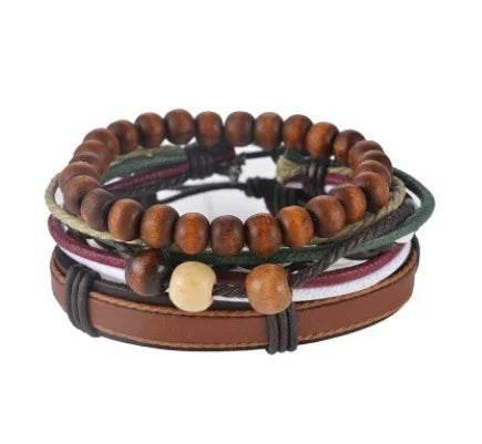 Vintage Leather Punk Wrap Bracelet Unisex - ZA-Zola