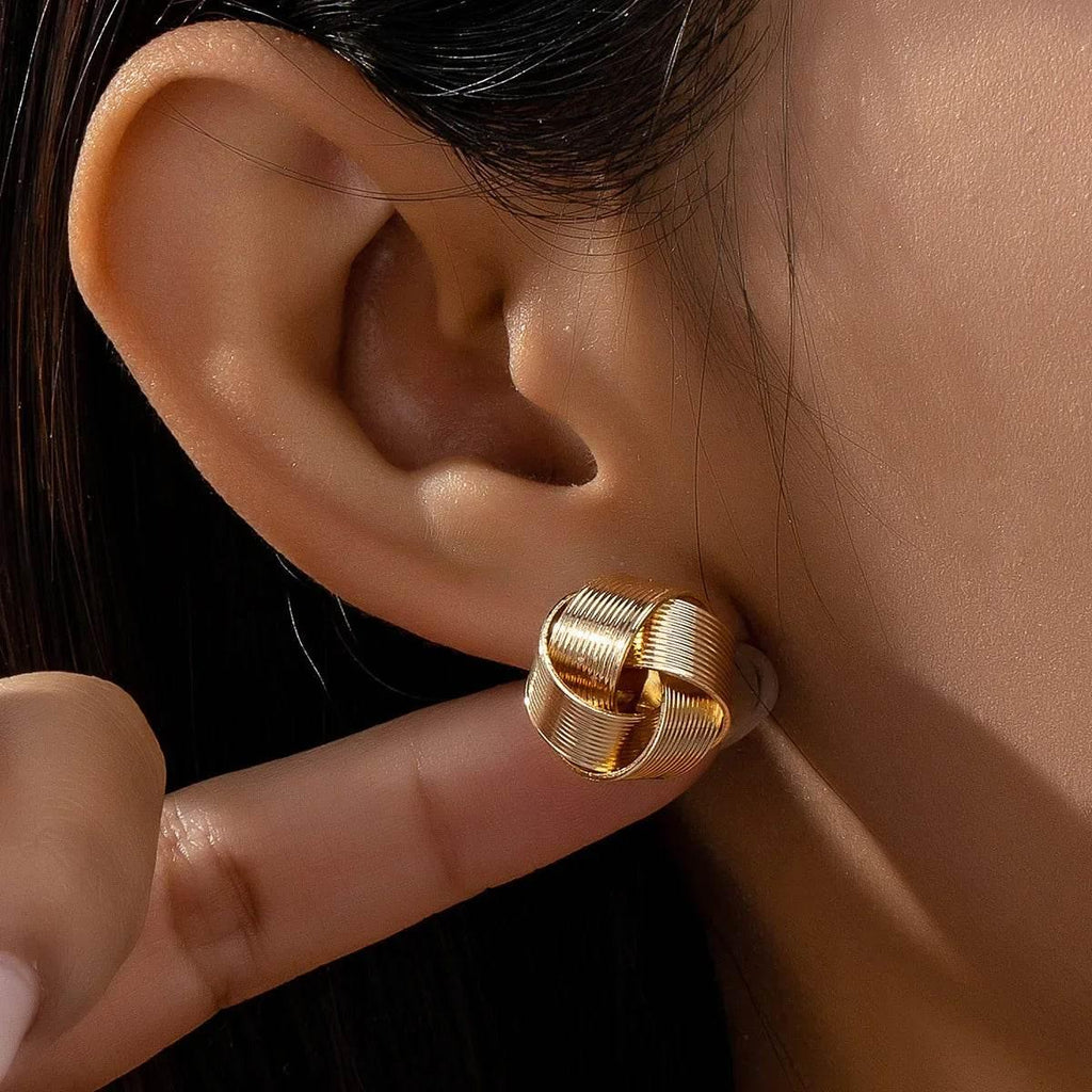 Gold Classic Cross Stud Earrings - European & American Style - ZA-Zola