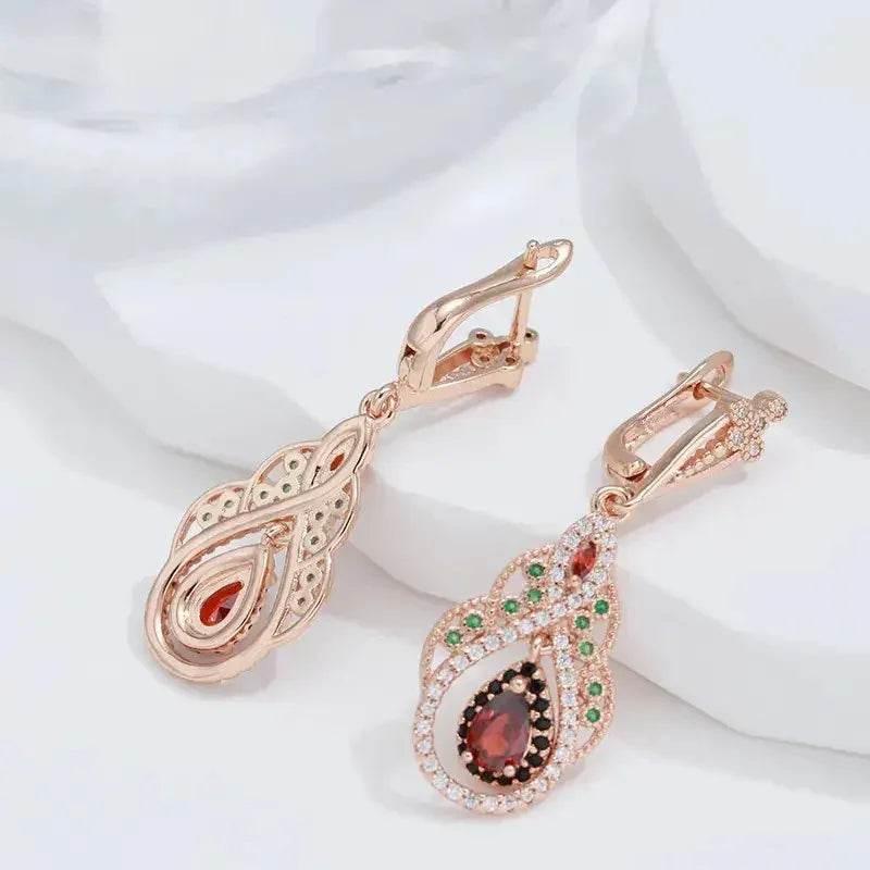 Bohemian Black Waterdrop Zirconia Earrings - ZA-Zola