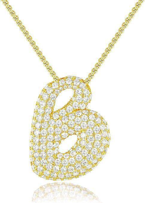 Zircon Balloon Letter Pendant Necklace for Women - ZA-Zola