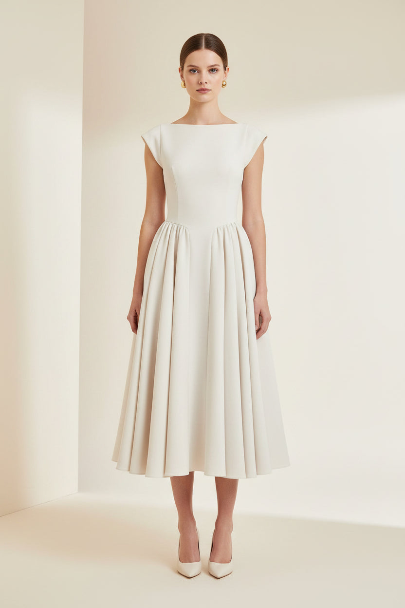 White dress on a white background