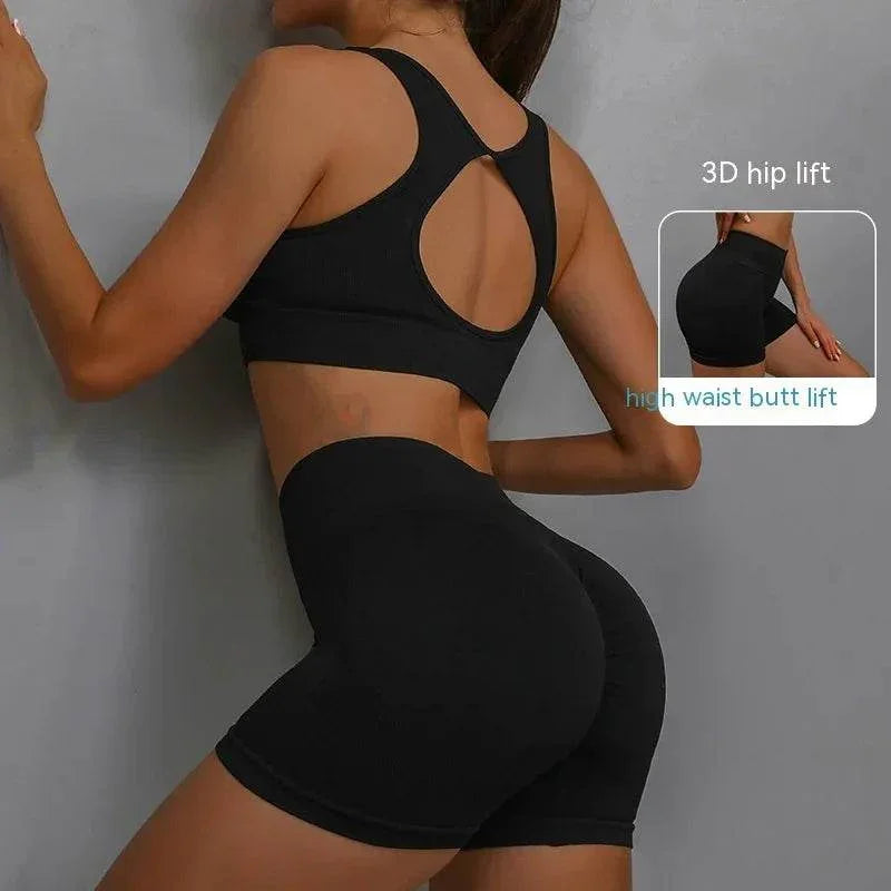 Breathable Yoga Set – Bra & Shorts 2pcs Suit - ZA-Zola