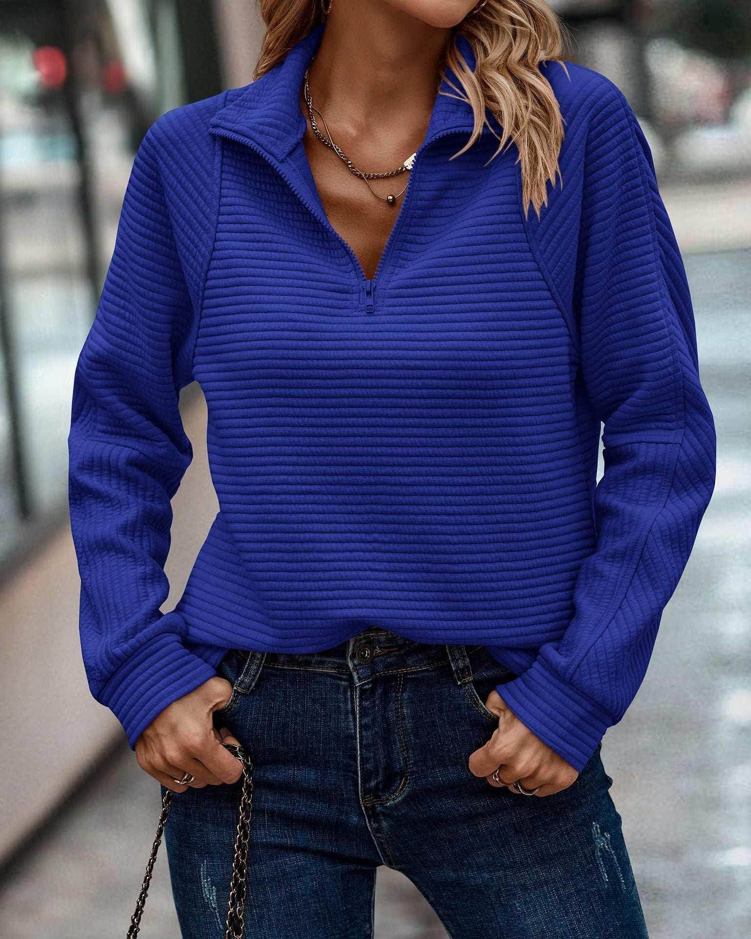 Buy Women's Zipper Pullover – Stylish & Comfy! - ZA-Zola