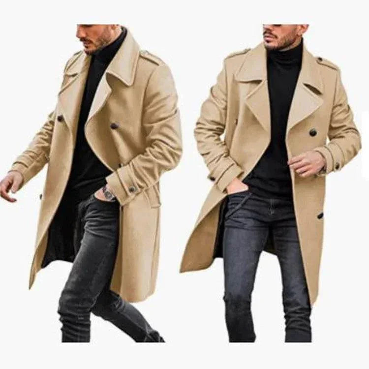 Woolen Men's Winter Coat | Warm Padded Jacket for Youth - ZA-Zola