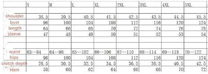 ZA-Zola size chart with measurements for women's clothing from S to 5XL, including shoulder, bust, waist, hips, and sleeve lengths.