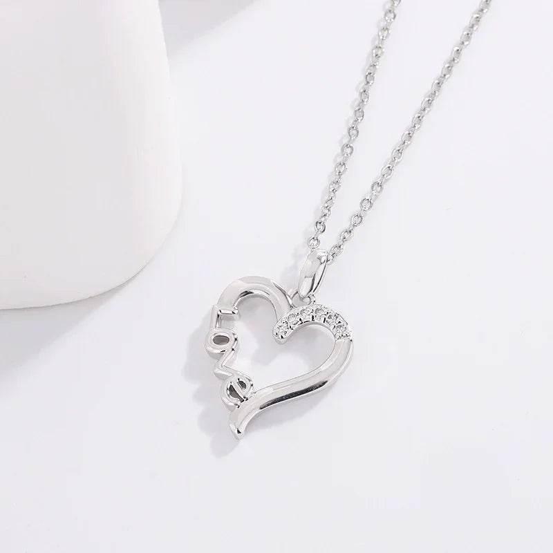 LOVE Titanium Steel Necklace – Stylish Gift for Her - ZA-Zola