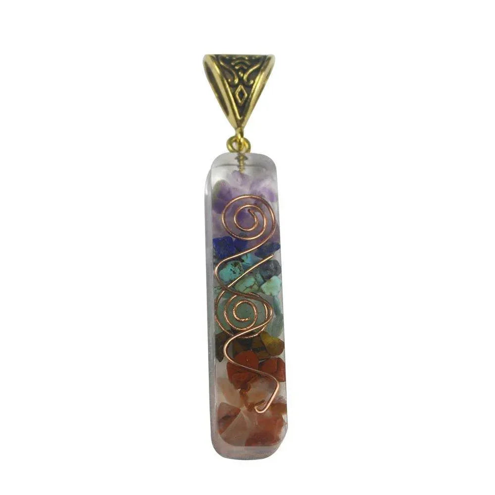 Gravel Seven Chakra Spirit Pendant Necklace - ZA-Zola