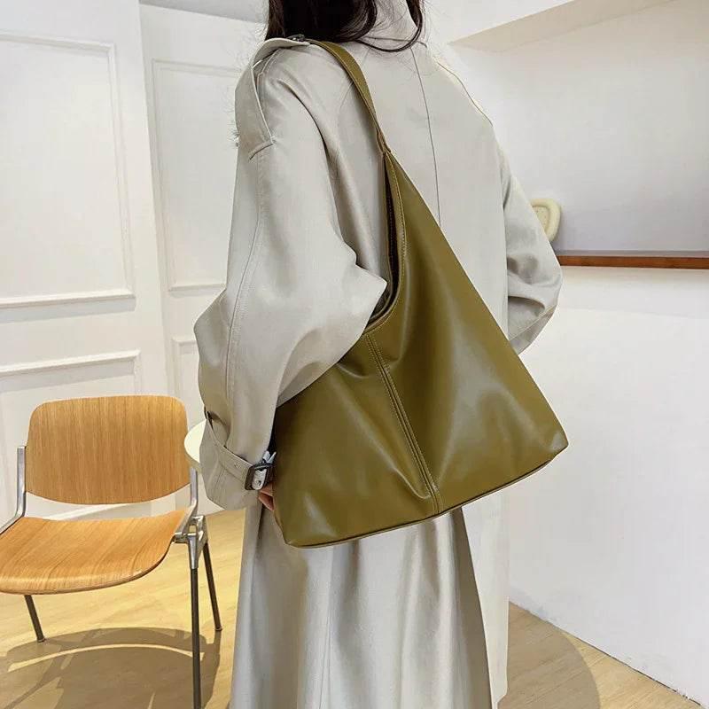 Large Capacity Commuter Tote Bag | Stylish White Ditch Bag - ZA-Zola