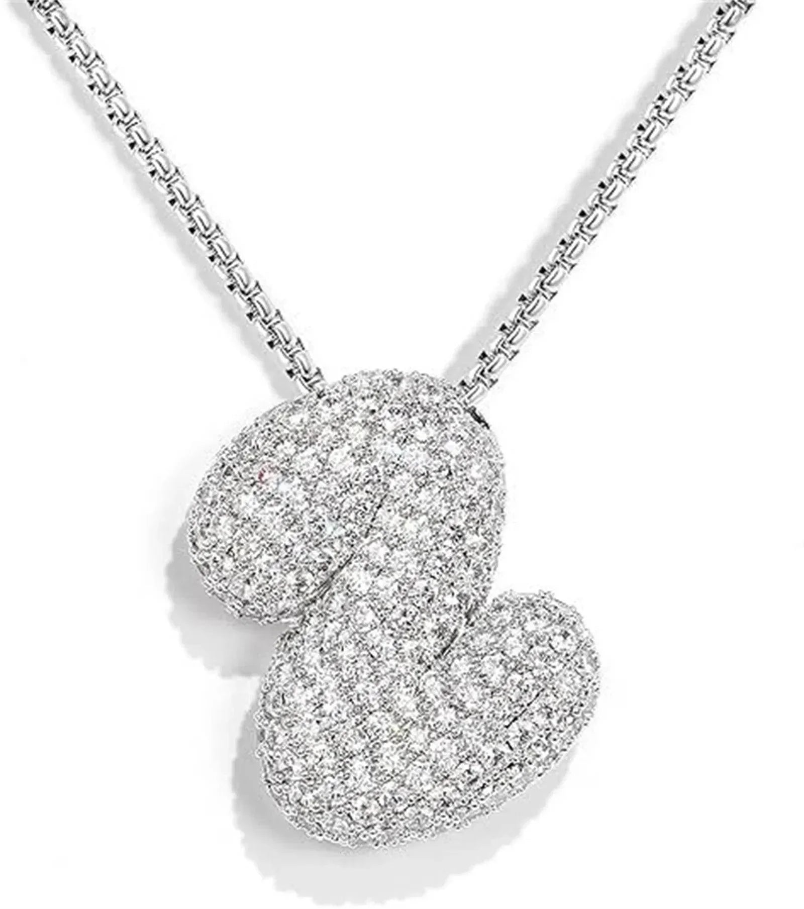 Zircon Balloon Letter Pendant Necklace for Women - ZA-Zola