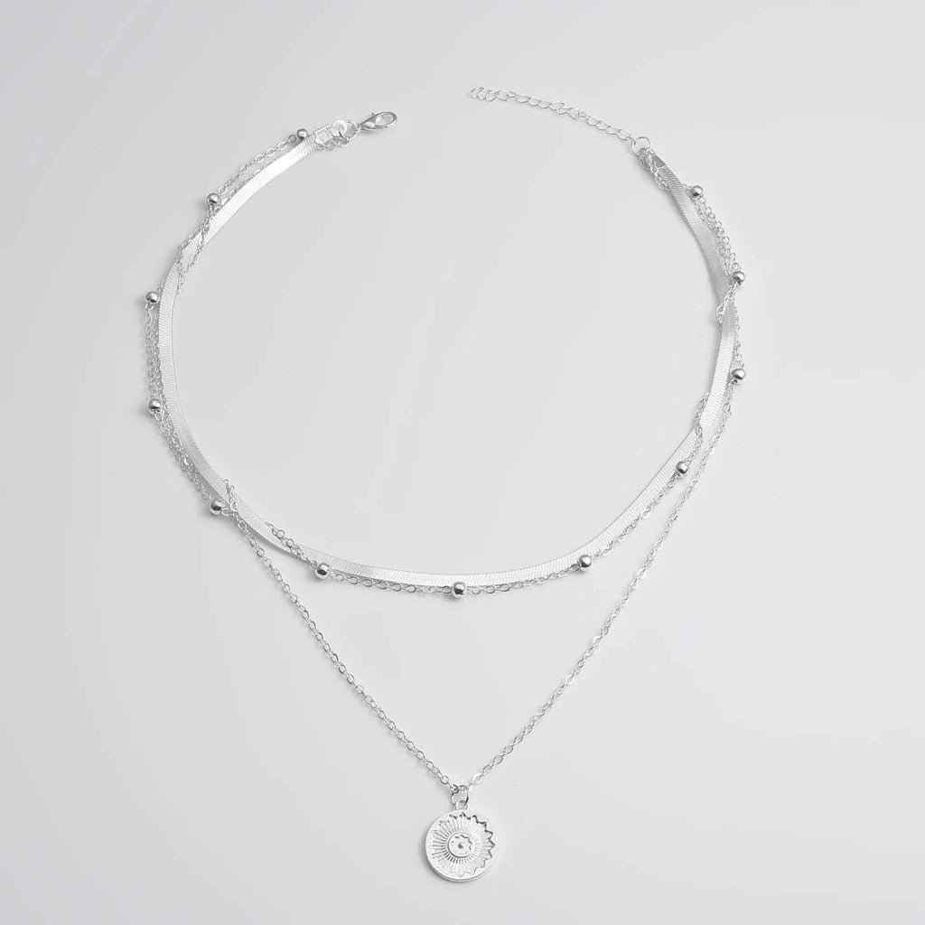 Multi-Layer Lotus Pendant Necklace for Women - ZA-Zola