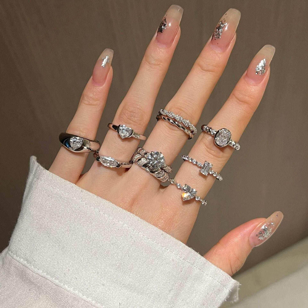 Geometric Heart Wedding Ring for Women - ZA-Zola