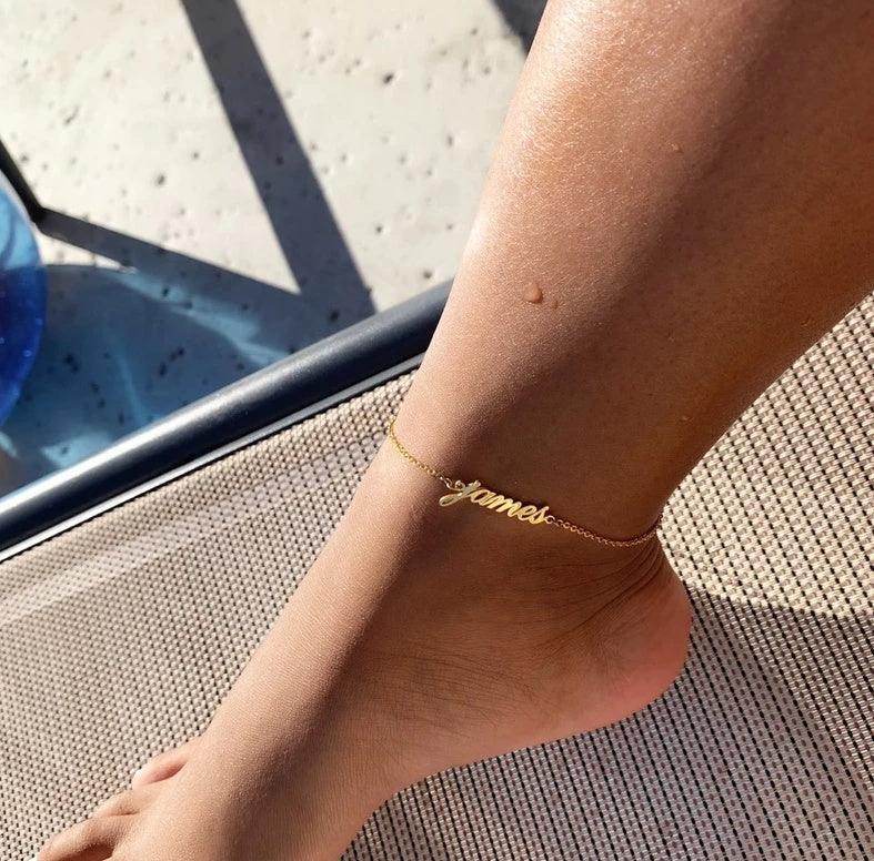 Personalized Name Anklets for Women – Stylish Beach Jewelry - ZA-Zola