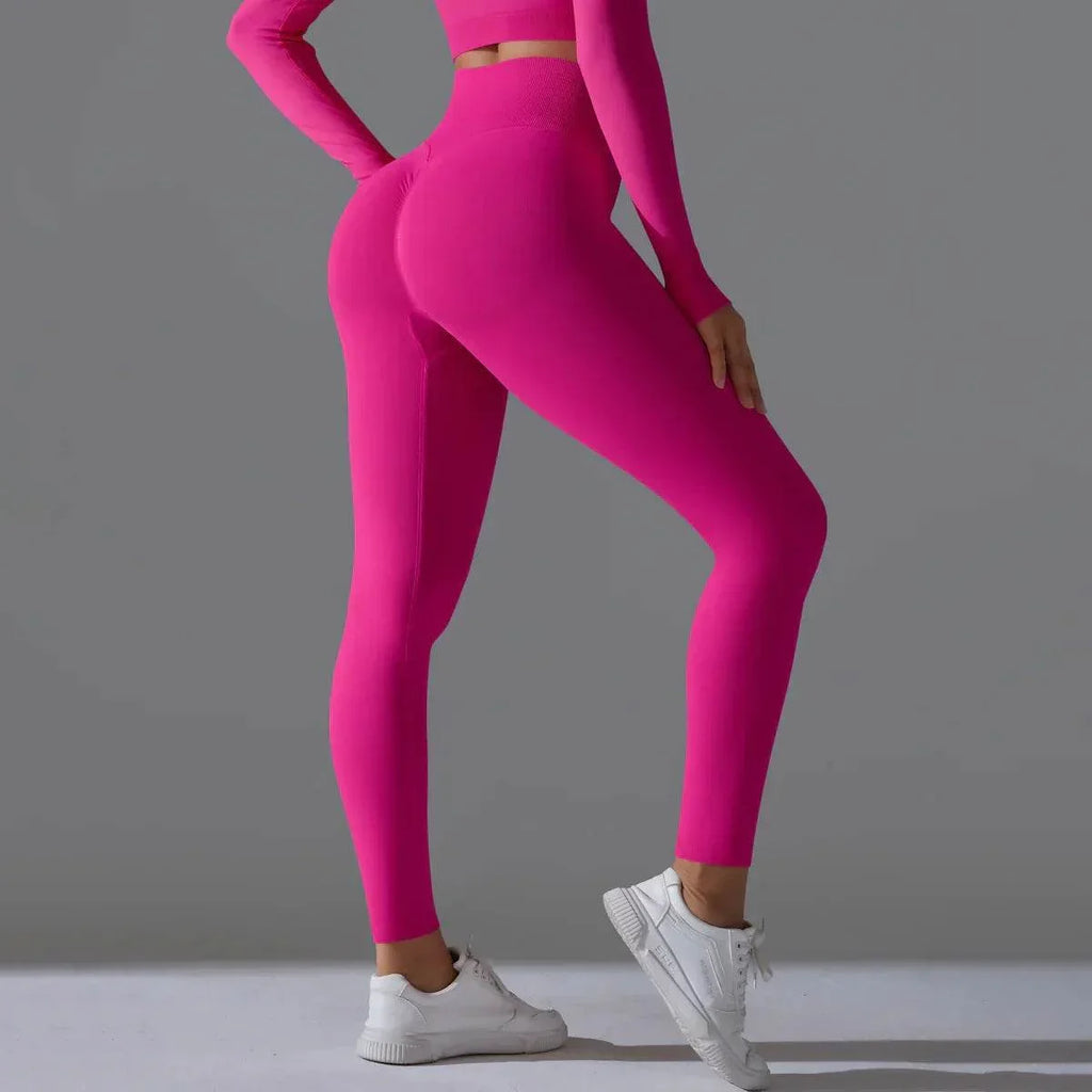 Seamless High Waist Nude Feel Yoga Pants – Slim Fit & Comfortable - ZA-Zola