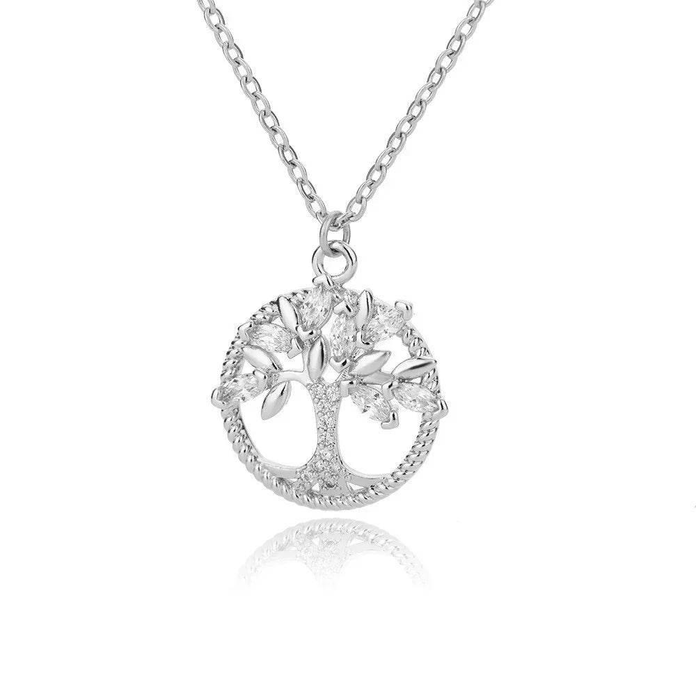 18K Hollow Tree of Life Pendant Necklace - ZA-Zola