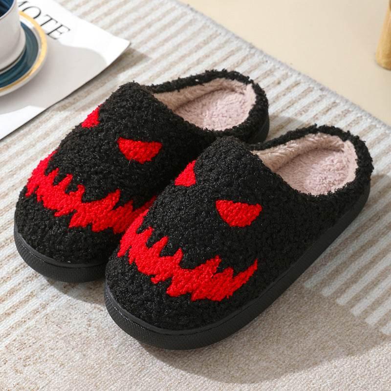 ZA-Zola Halloween Skull Cartoon Print Slippers - ZA-Zola