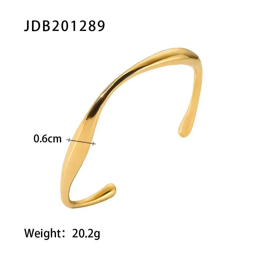 Gold-Plated Zirconia Bracelet – Stainless Steel Chic - ZA-Zola
