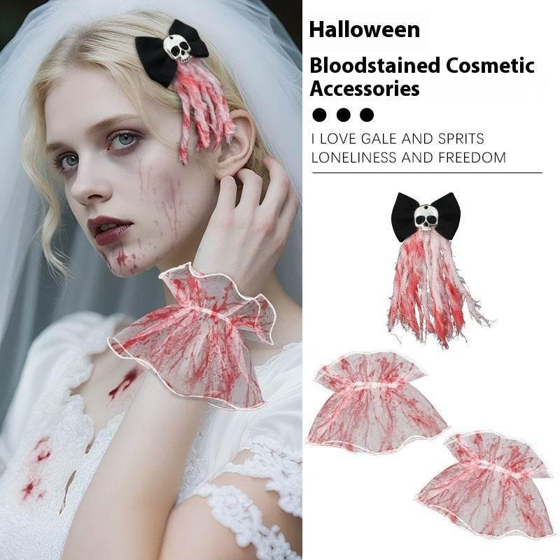 ZA-Zola Halloween Rose Lace Headdress & Bracelet - ZA-Zola