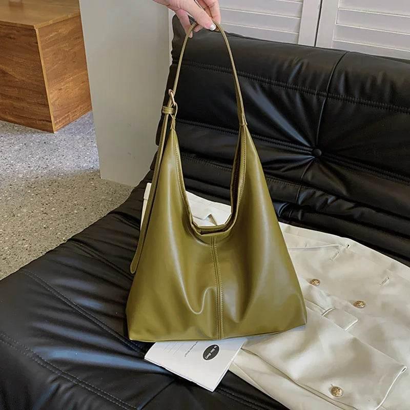 Large Capacity Commuter Tote Bag | Stylish White Ditch Bag - ZA-Zola