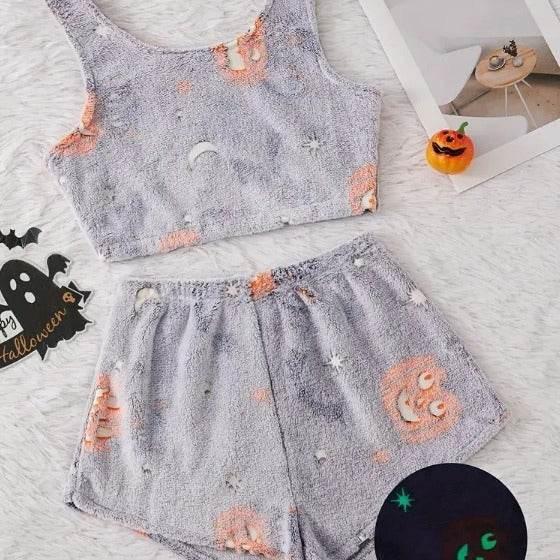 Halloween Luminous Pajamas | ZA-Zola Flannel Set - ZA-Zola