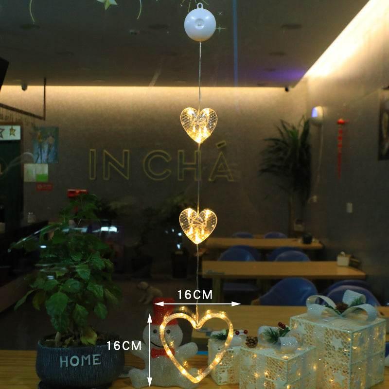 Christmas LED Window Lights 3pcs Star Hanging Lamp - ZA-Zola