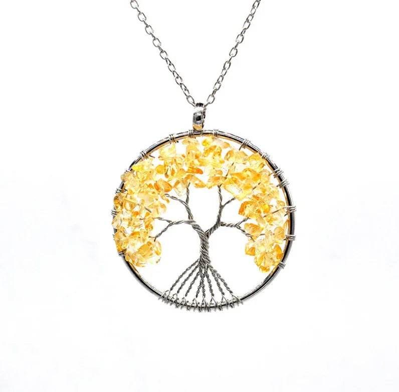 Tree of Life Pendant Necklace – Natural Stone - ZA-Zola