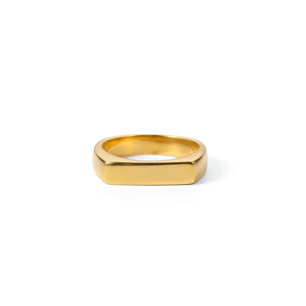 Lana Gold Geometric Ring for Women – Retro Style - ZA-Zola