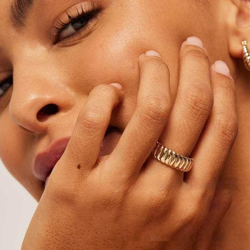 Personalized Abstract Titanium Steel Ring - ZA-Zola