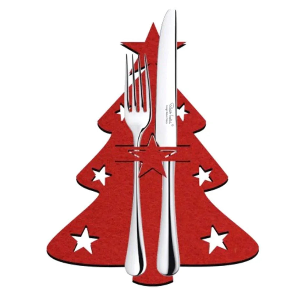 Christmas Tree Cutlery Set – 4-Piece Festive Red Table Decor - ZA-Zola