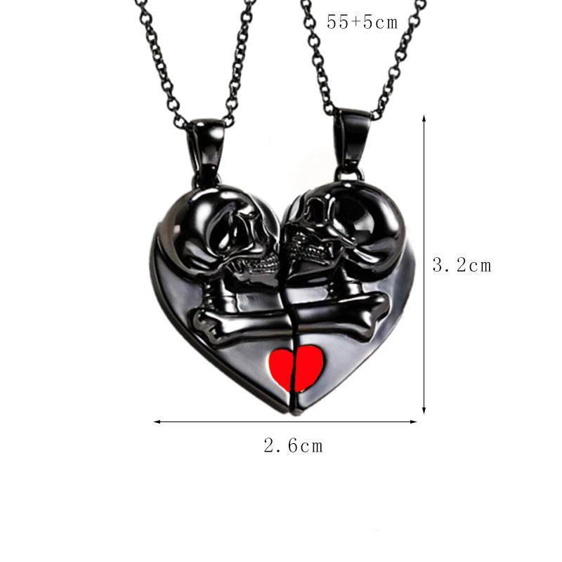ZA-Zola Punk Retro Skull Couple Necklace - ZA-Zola