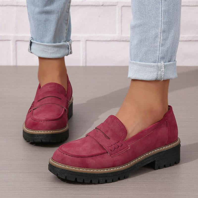 Women’s British Style Matte Flat Shoes Casual Elegant Wear