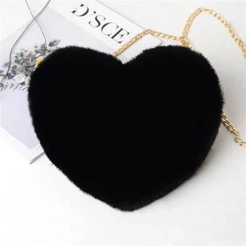 Heart Plush Chain Shoulder Bag | Valentine's Day Gift - ZA-Zola