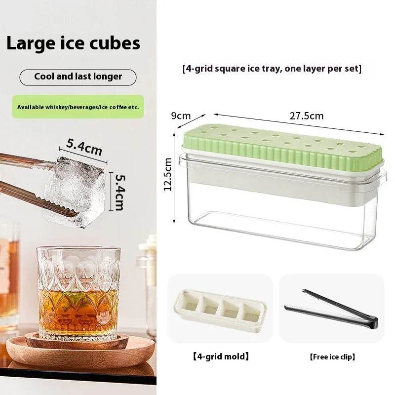 Large Gap Press Ice Cube Mold - Single to 4 Grids - ZA-Zola