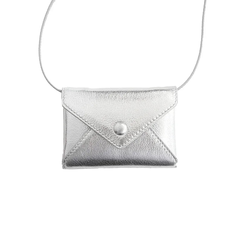 Leather Mini Crossbody Bag – Cowhide Envelope Card Bag - ZA-Zola