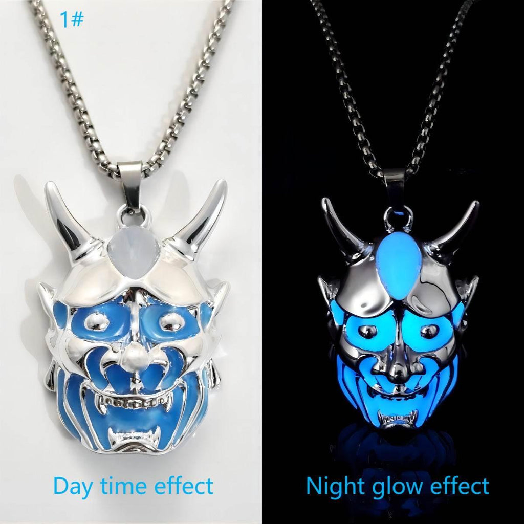 ZA-Zola Men’s Ghost Mask Luminous Necklace - ZA-Zola