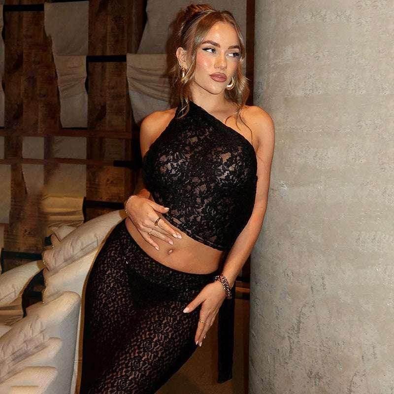 Lace Backless Asymmetrical Streetwear Top - ZA-Zola