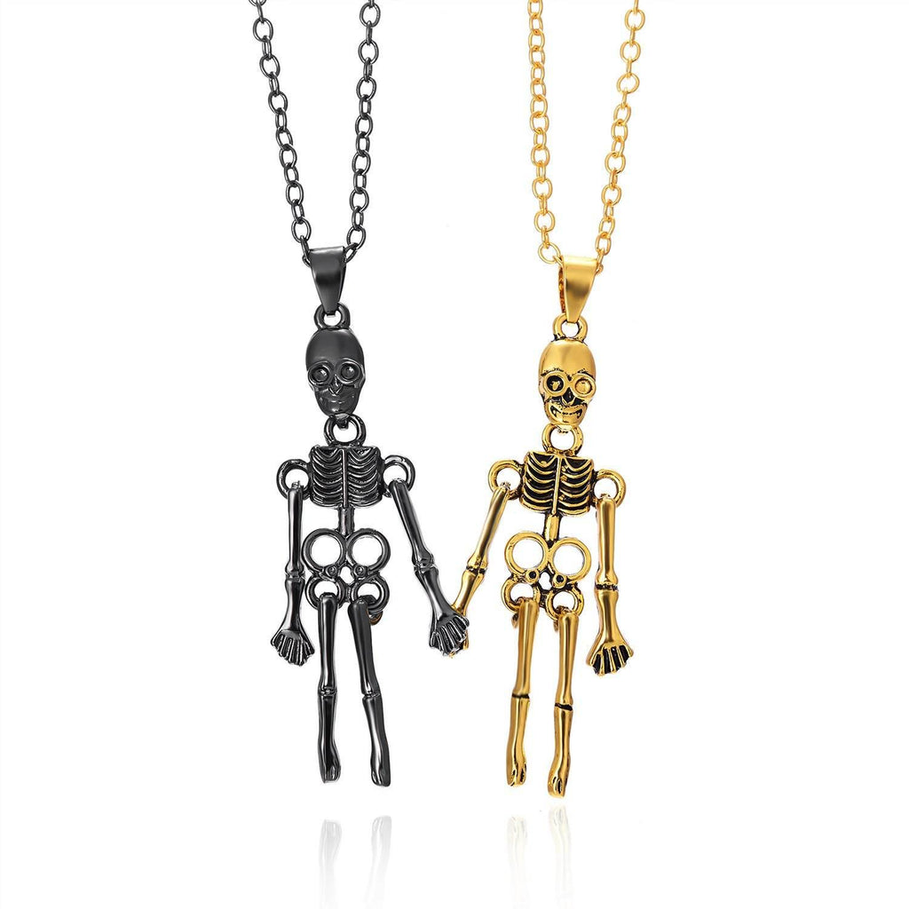 ZA-Zola Vintage Skull Ghost Necklace Pair - ZA-Zola