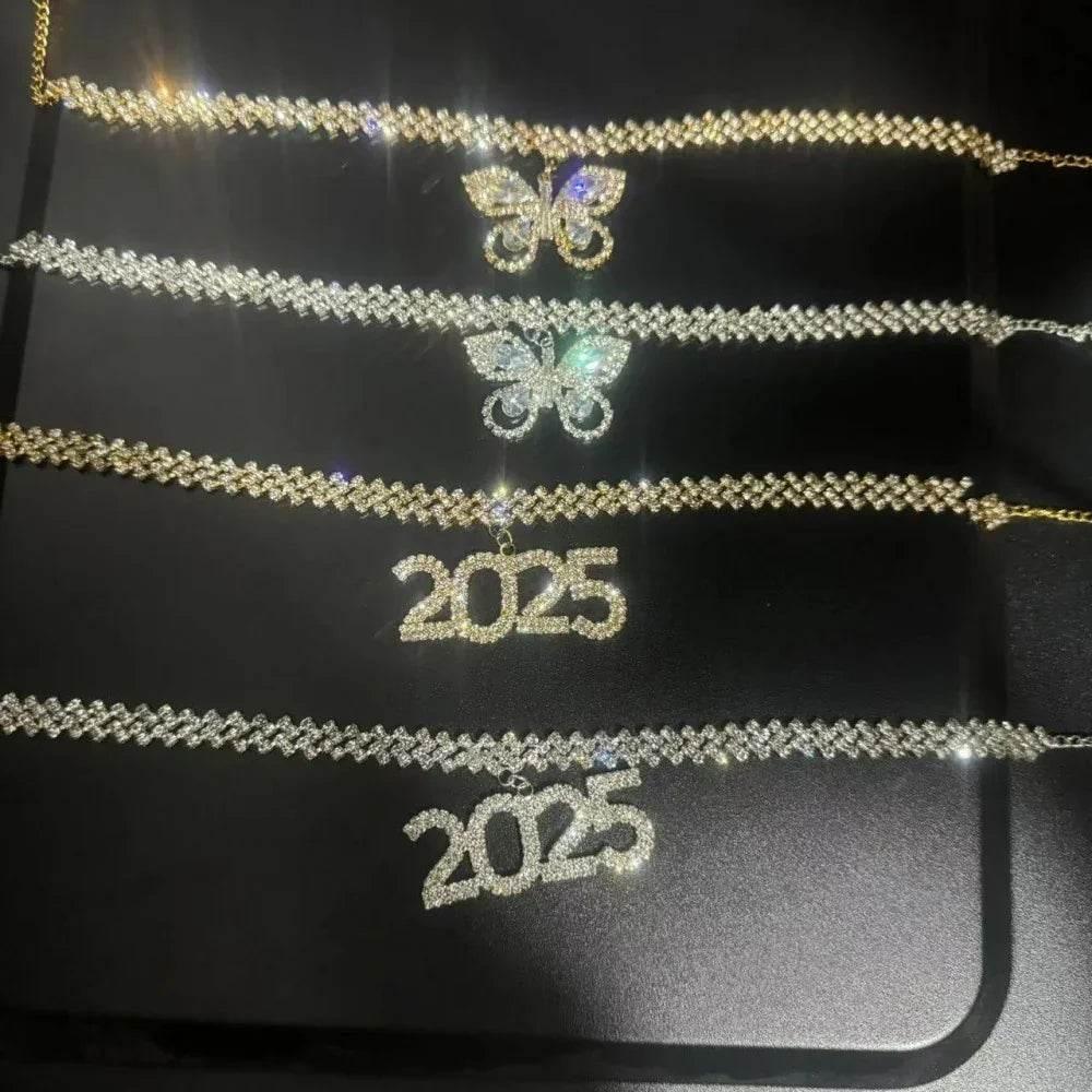 Rhinestone 2025 Cuban Necklace – Shop Now - ZA-Zola