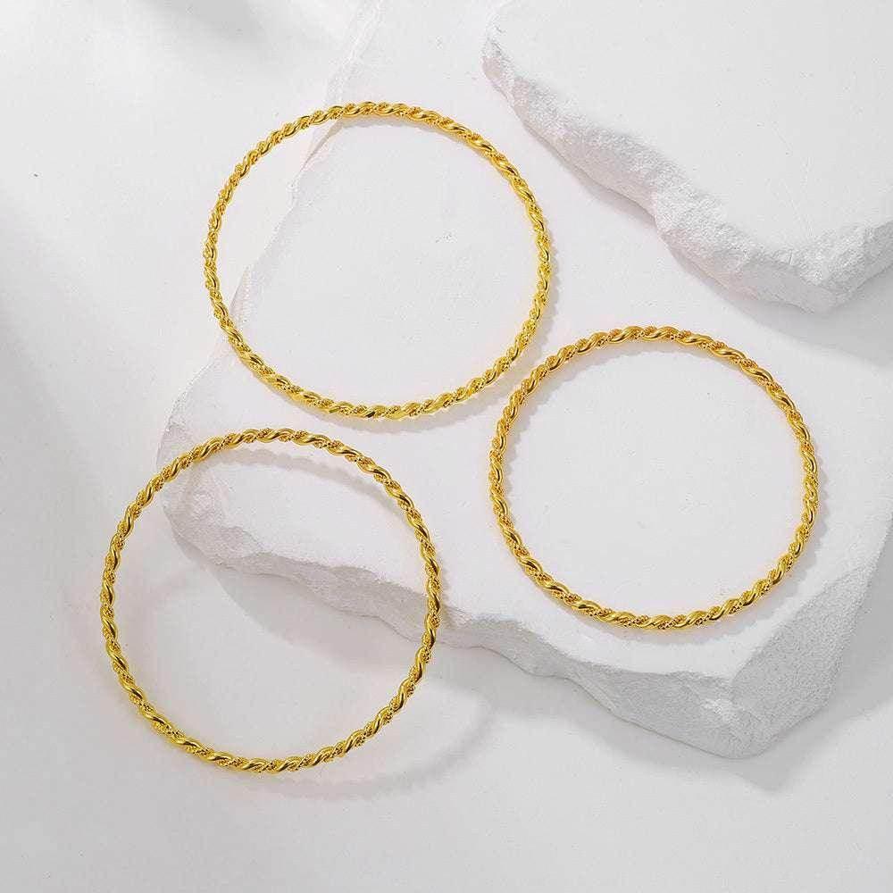 Gold Twisted Rope Bracelet – Elegant & Versatile - ZA-Zola