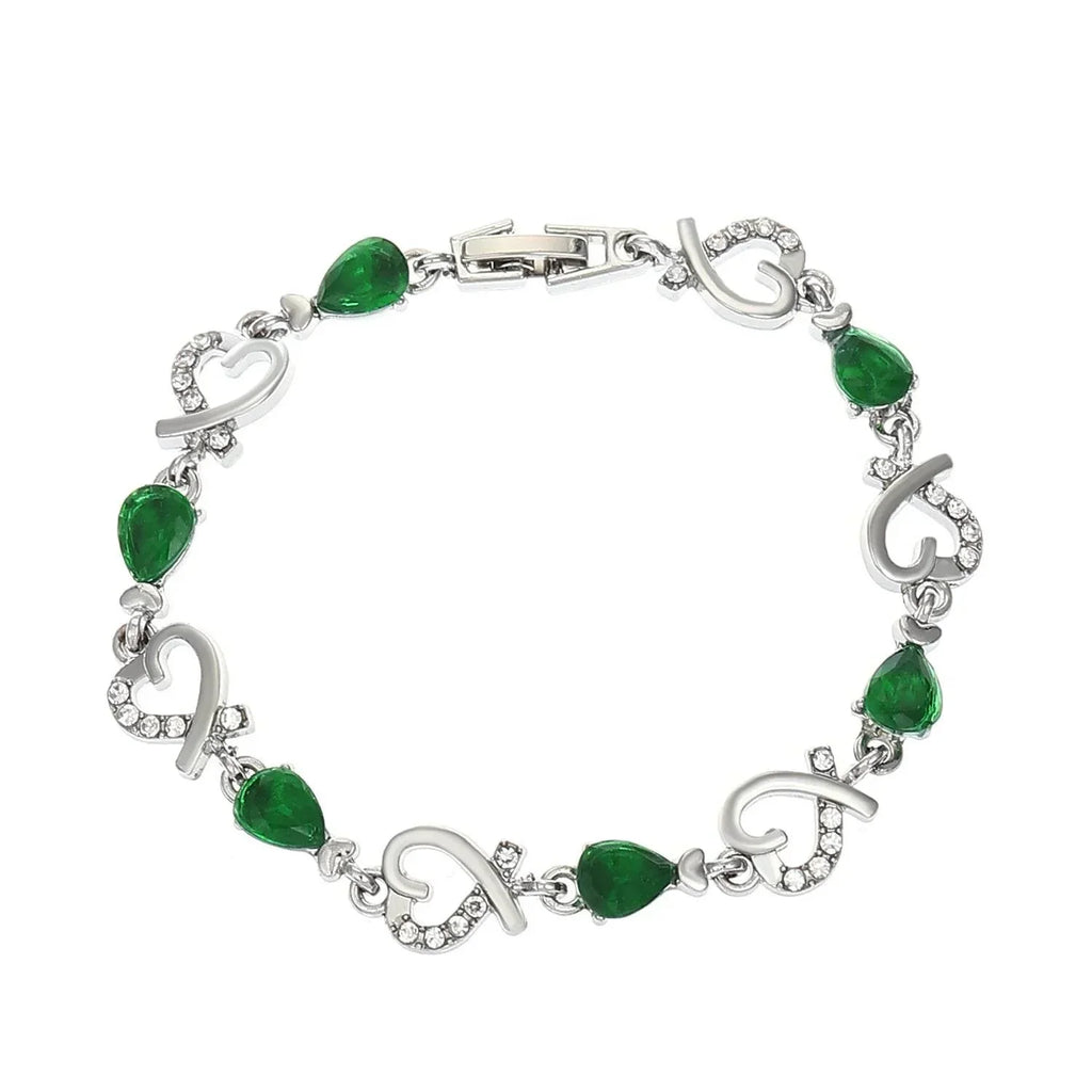 Hollow Heart Rhinestone Bracelet | Valentine's Day Gift - ZA-Zola