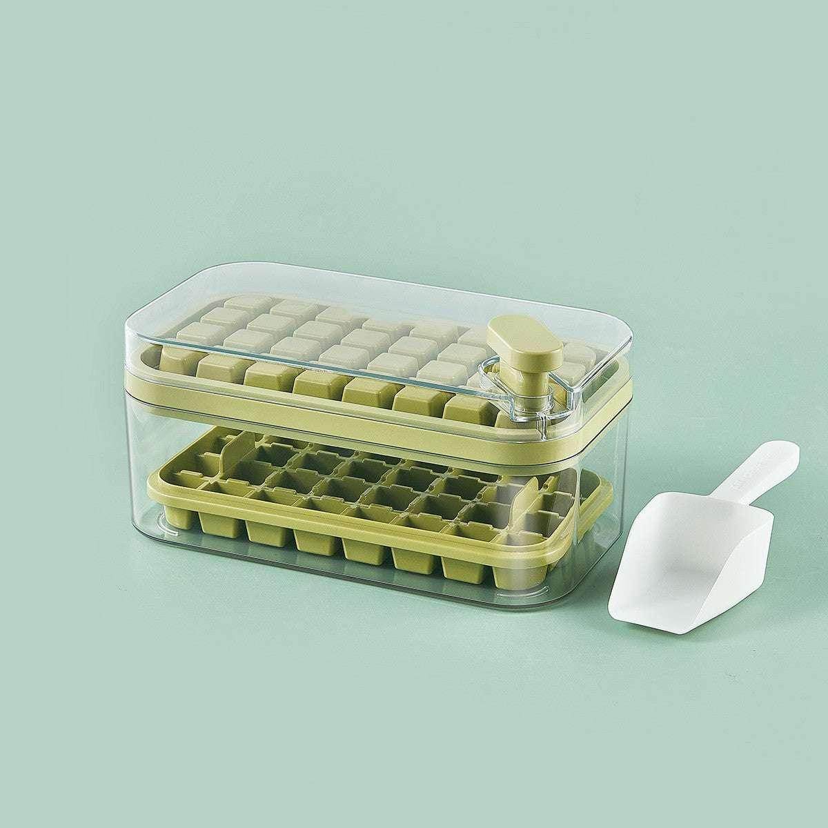 One-Button Ice Cube Tray with Storage Box – Easy Release, BPA-Free - ZA-Zola