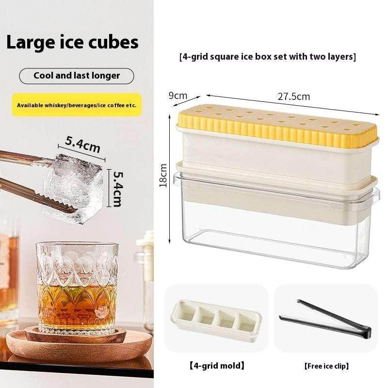 Large Gap Press Ice Cube Mold - Single to 4 Grids - ZA-Zola