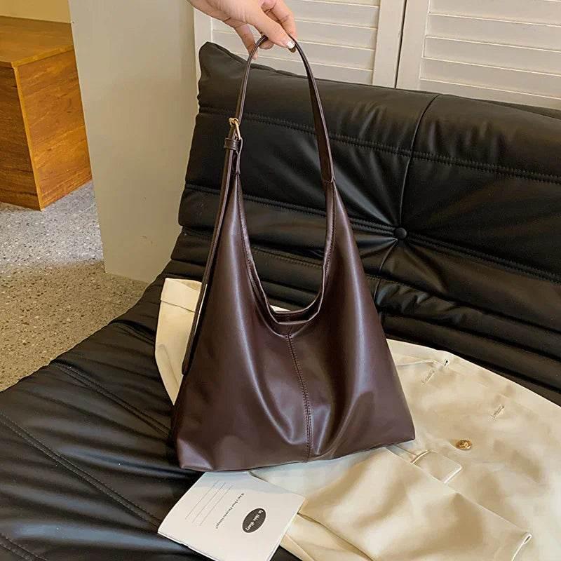 Large Capacity Commuter Tote Bag | Stylish White Ditch Bag - ZA-Zola