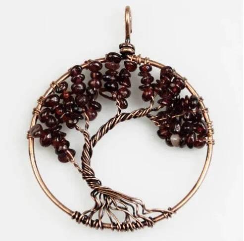 Tree of Life Pendant Necklace – Natural Stone - ZA-Zola