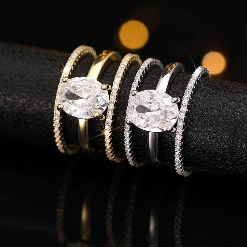 Shop Elegant Zircon 3-Ring Set for Women - Buy Now! - ZA-Zola