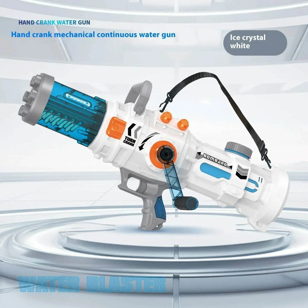 Manual Gatling Water Gun – 1000ML Big Blast Toy - ZA-Zola