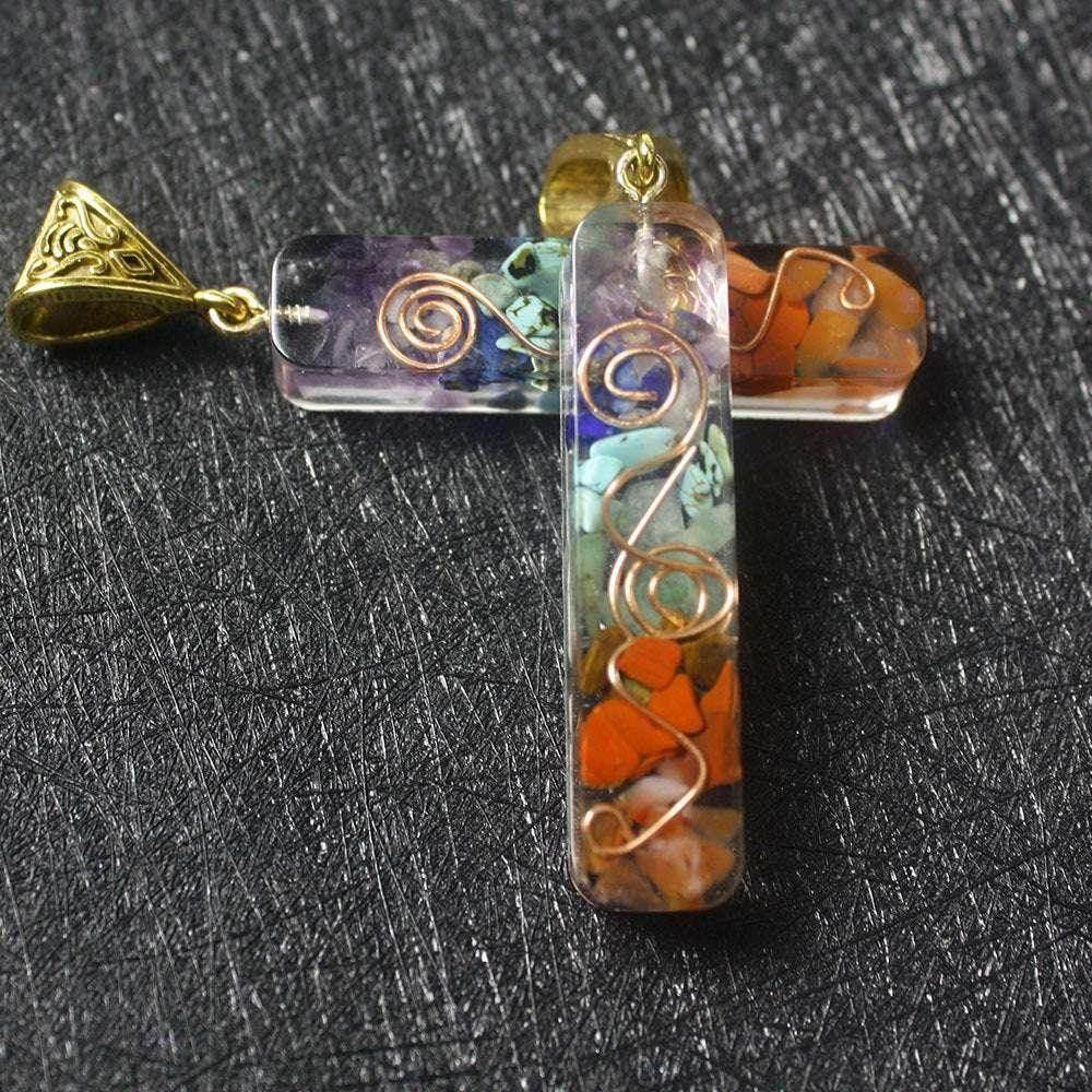 Gravel Seven Chakra Spirit Pendant Necklace - ZA-Zola