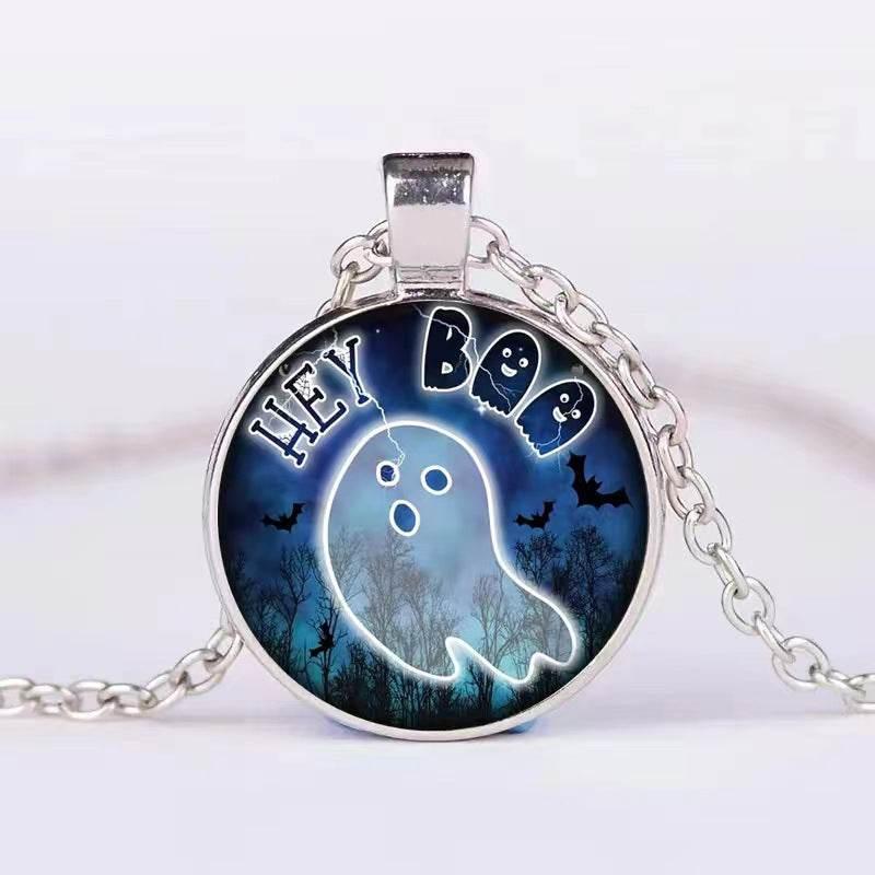 ZA-Zola Halloween Pumpkin Ghost Necklace - ZA-Zola